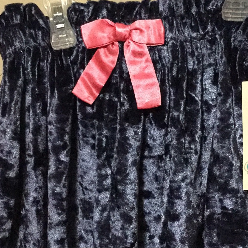 365 kids skirt velour skirt with a bow